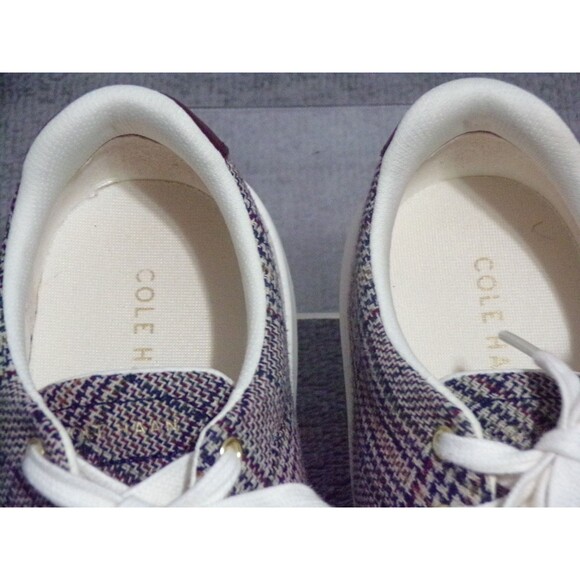 COLE HAAN Women's Crosscourt Traveler Sneaker Size 6B Plaid & Cream Laces....... - Picture 6 of 7